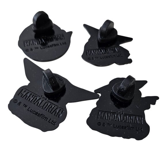 Mandalorian Baby Yoda Chibi Grogu Pins, Set Of 4 - Picture 2 of 5